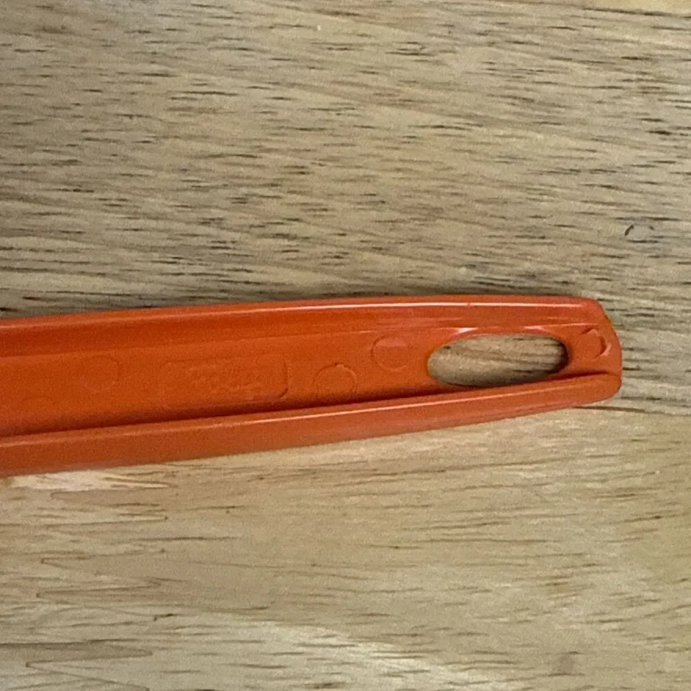 Vintage Nylon Slotted Spoon Heat Resistant Bright Orange Foley 11”